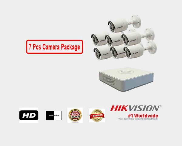Hikvision (7 Pcs CC Camera Package )