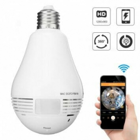 360 Degree Panoramic Wireless LED Bulb Camera
